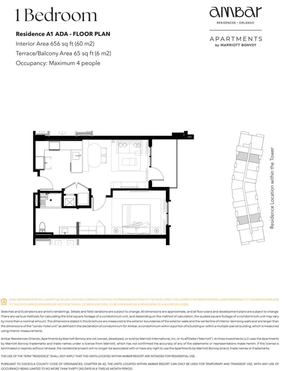 Planta 2 do AMBAR RESIDENCES ORLANDO