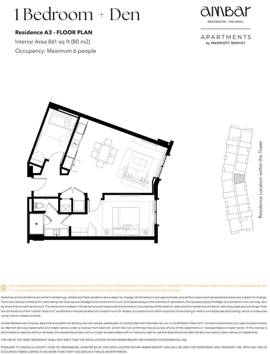 Planta 4 do AMBAR RESIDENCES ORLANDO