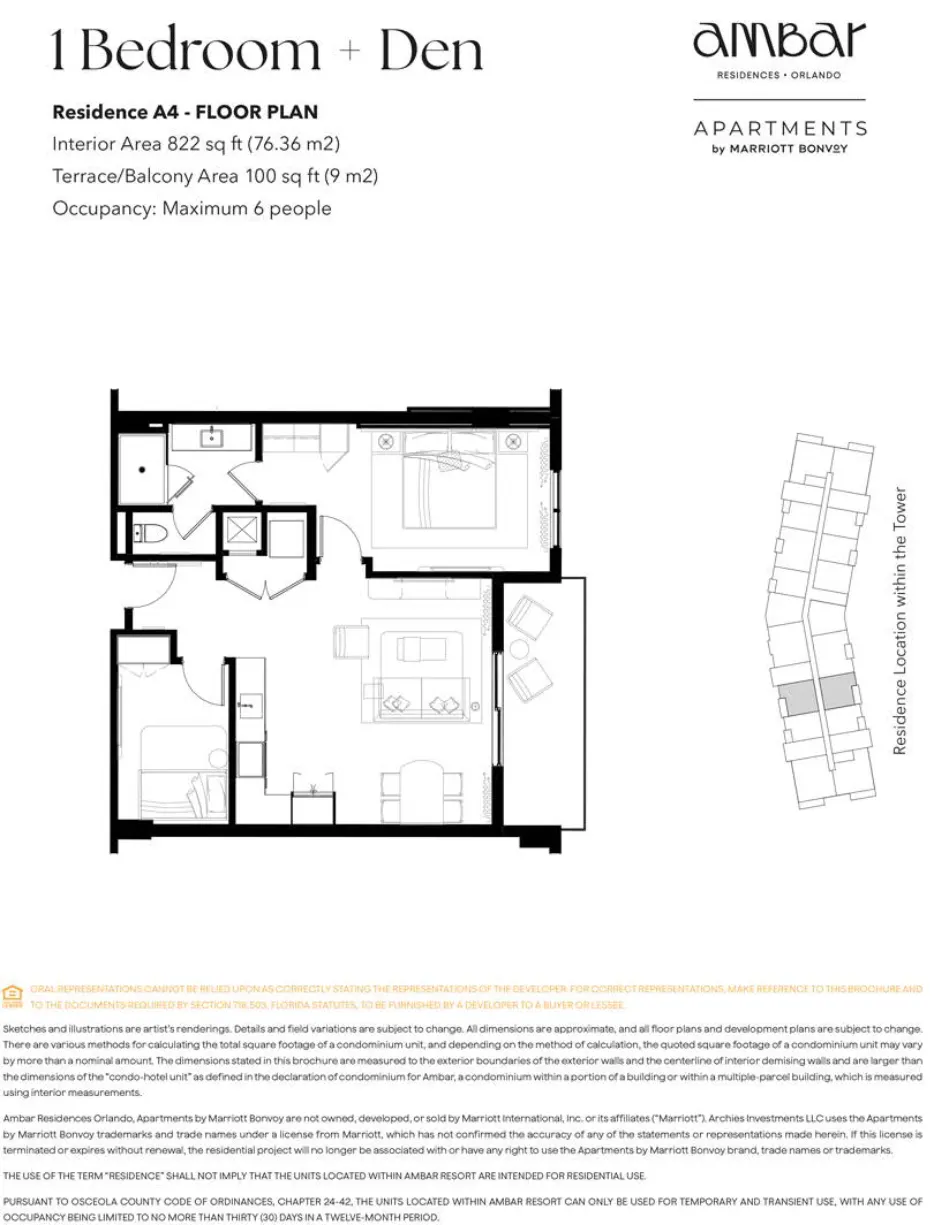 Planta 5 do AMBAR RESIDENCES ORLANDO