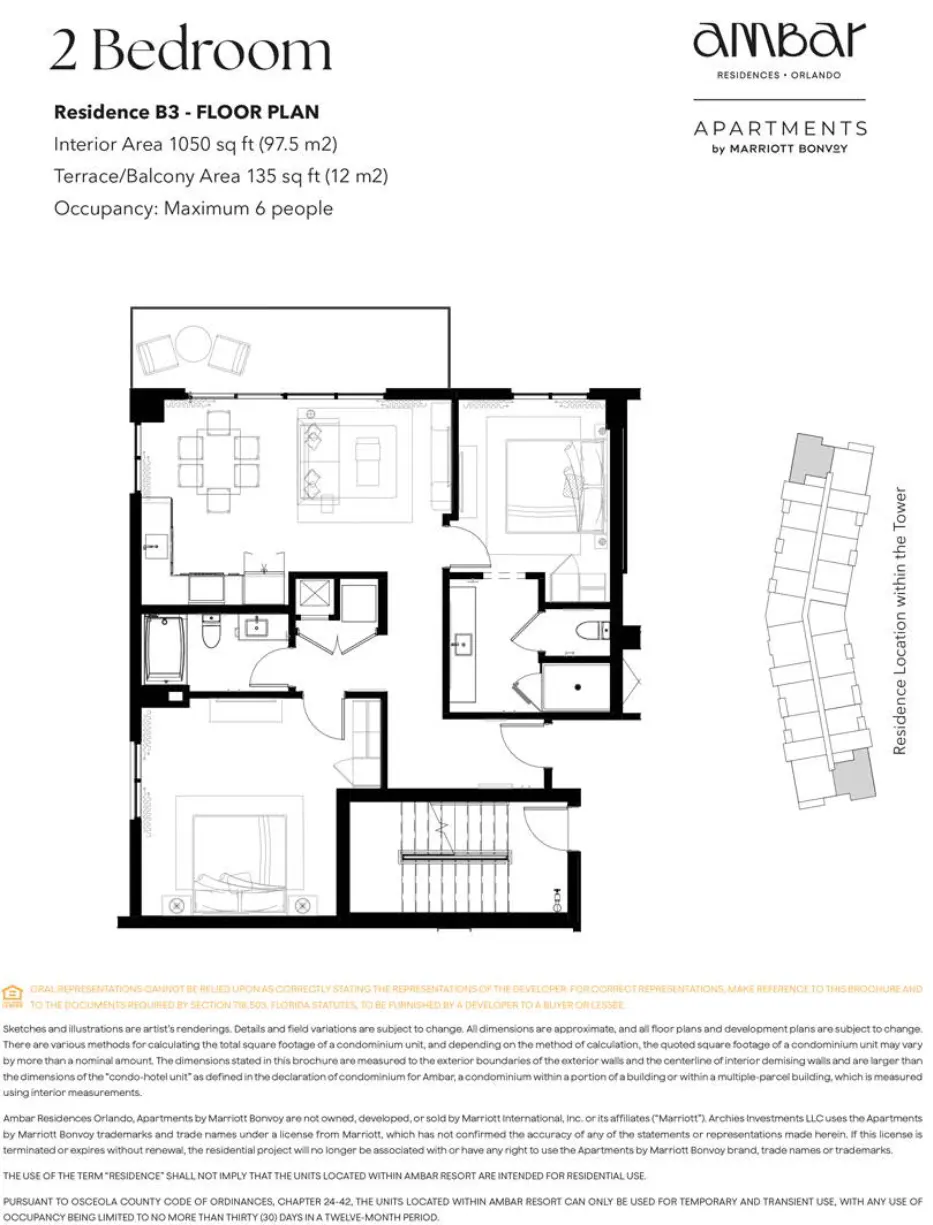Planta 8 do AMBAR RESIDENCES ORLANDO