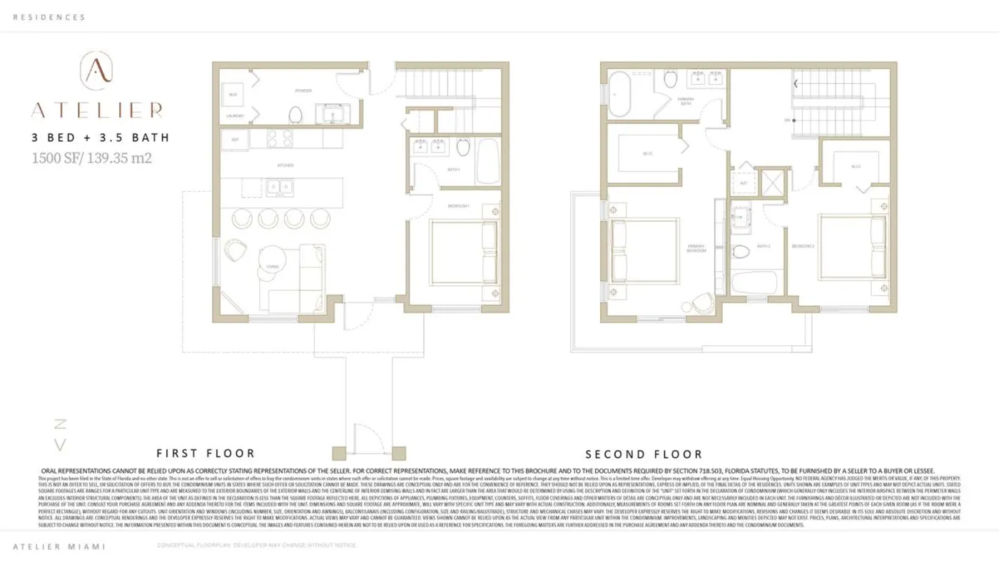 Planta 3 do Atelier Residences Miami