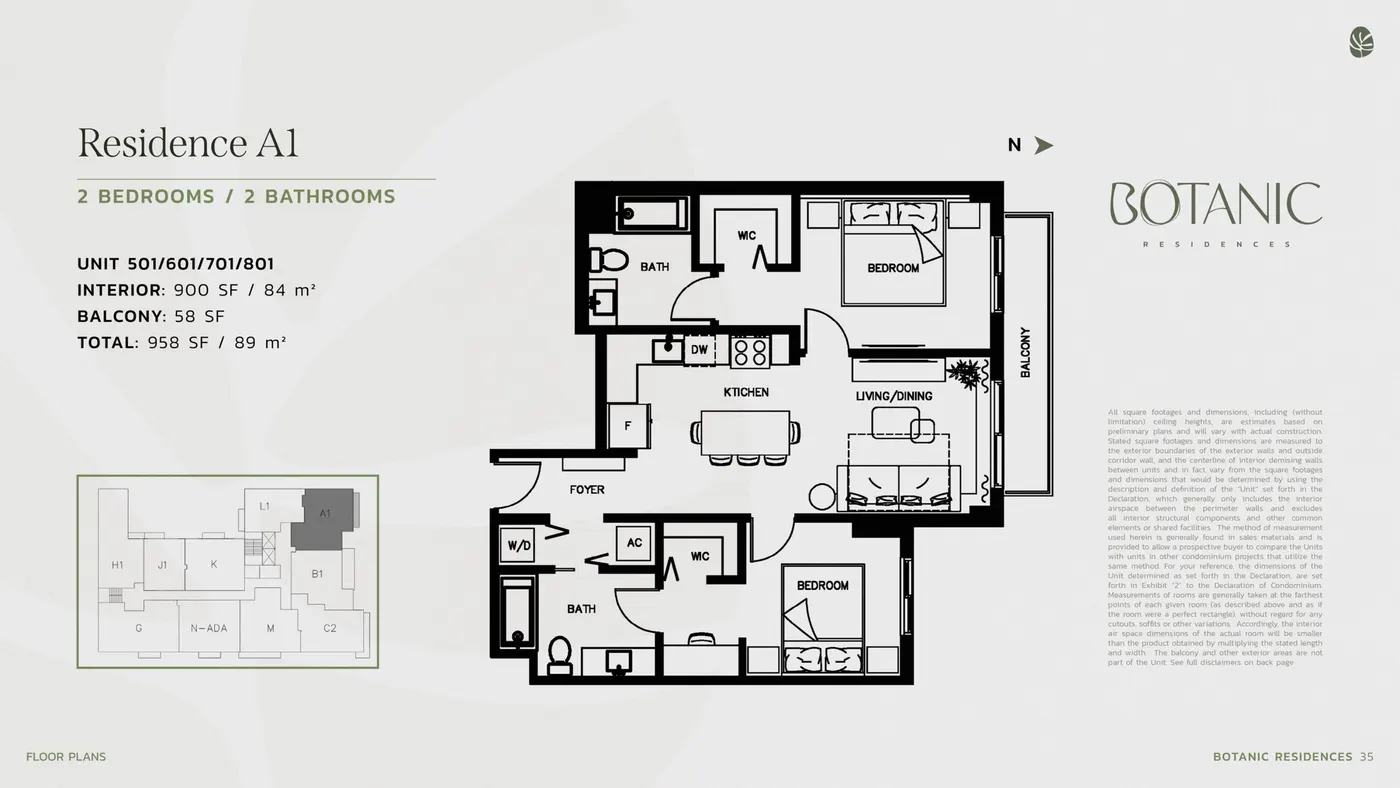 Planta 1 do Botanic Residences