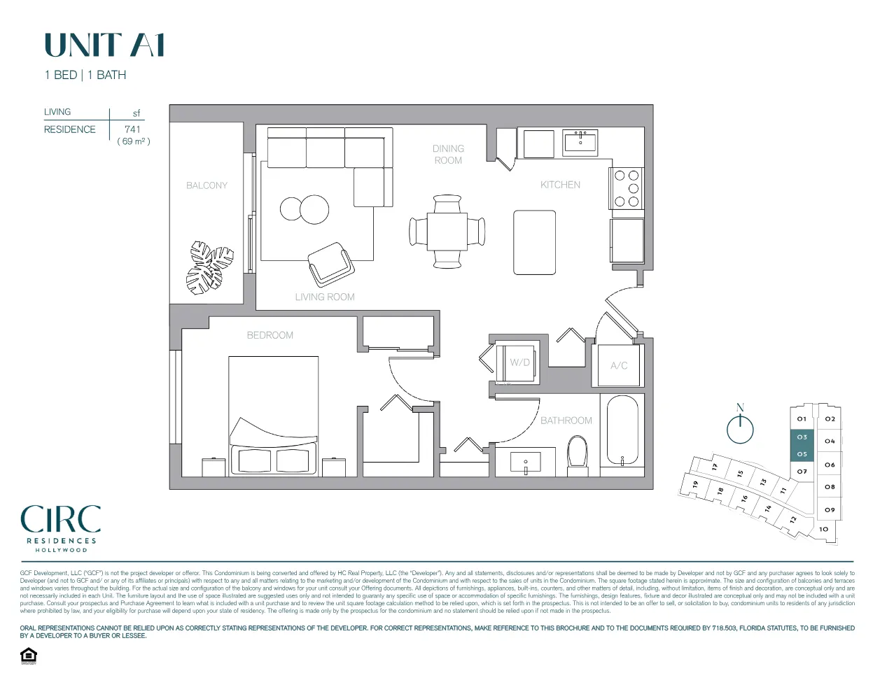 Planta 1 do CIRC Residences