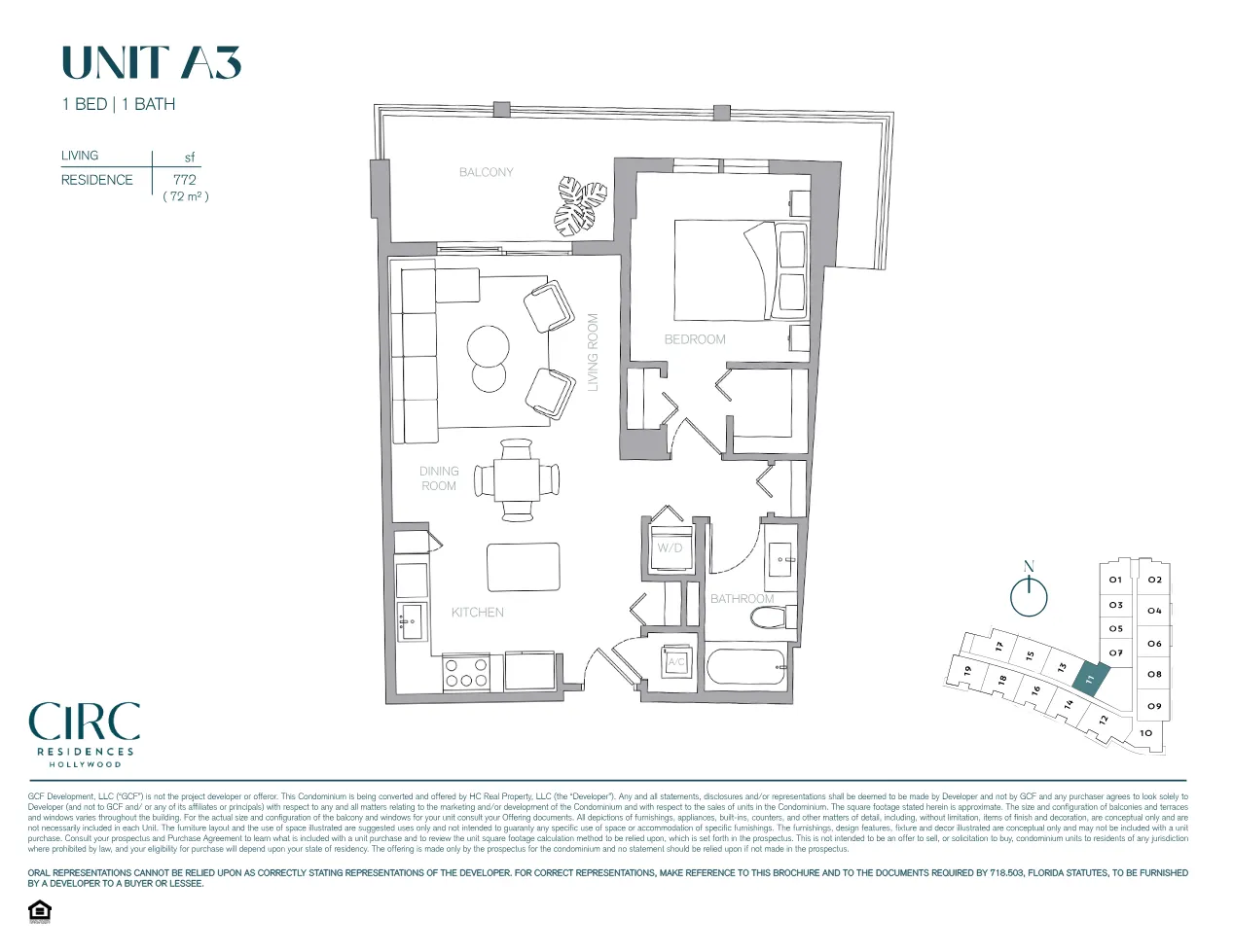 Planta 3 do CIRC Residences