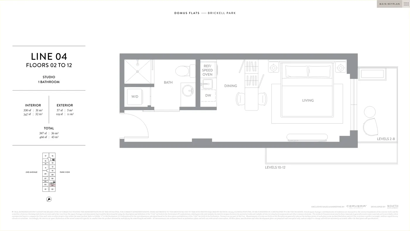 Planta 4 do DOMUS Brickell Park