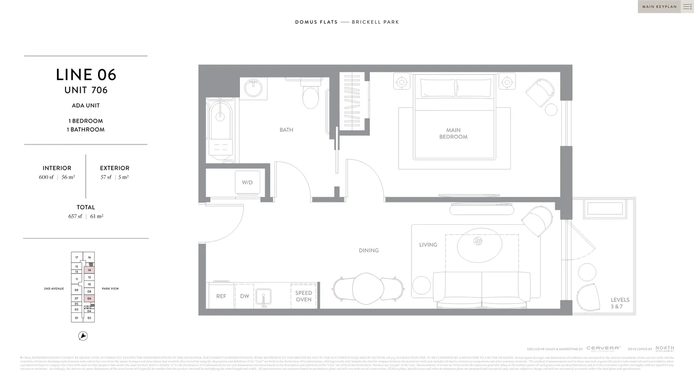 Planta 8 do DOMUS Brickell Park