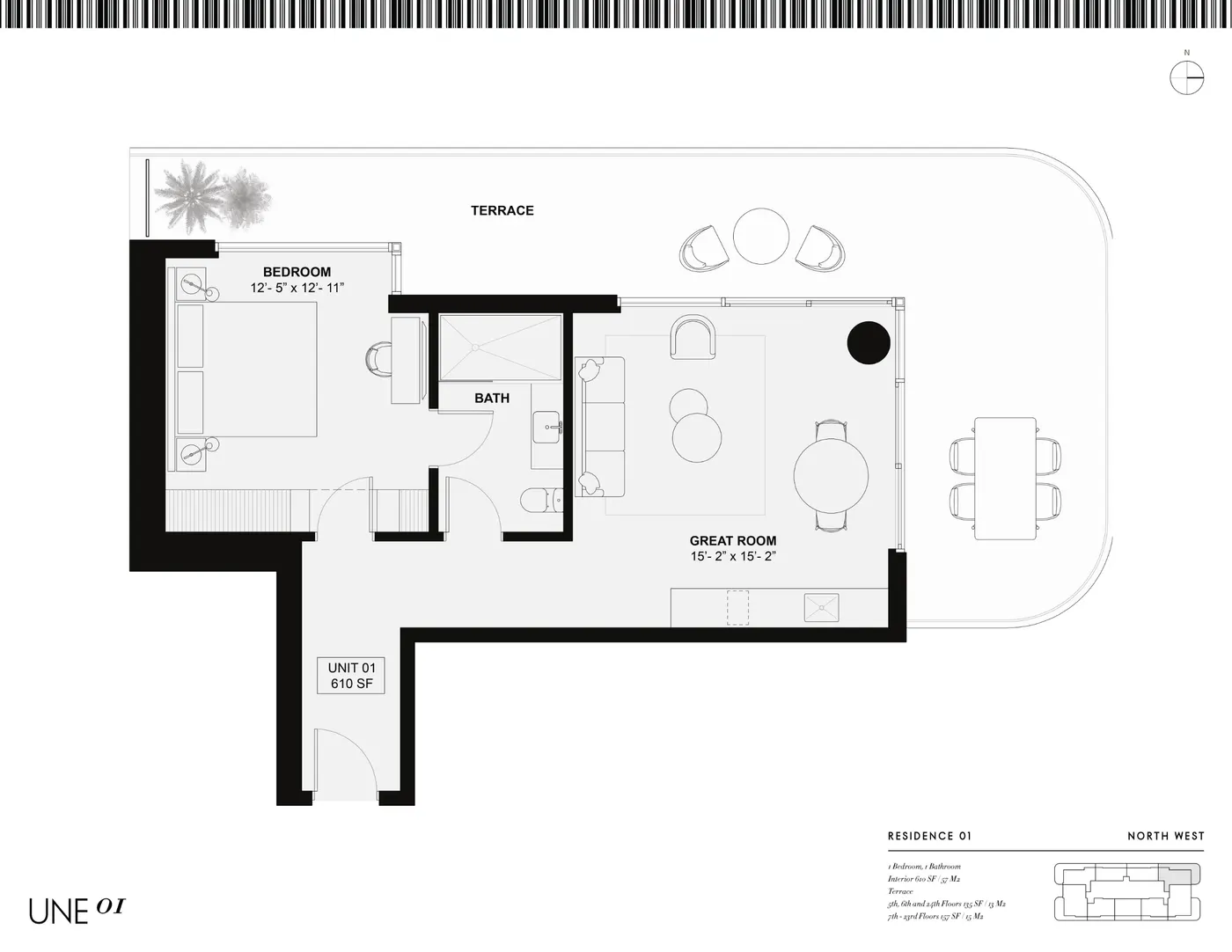 Planta 7 do ELLE Residences