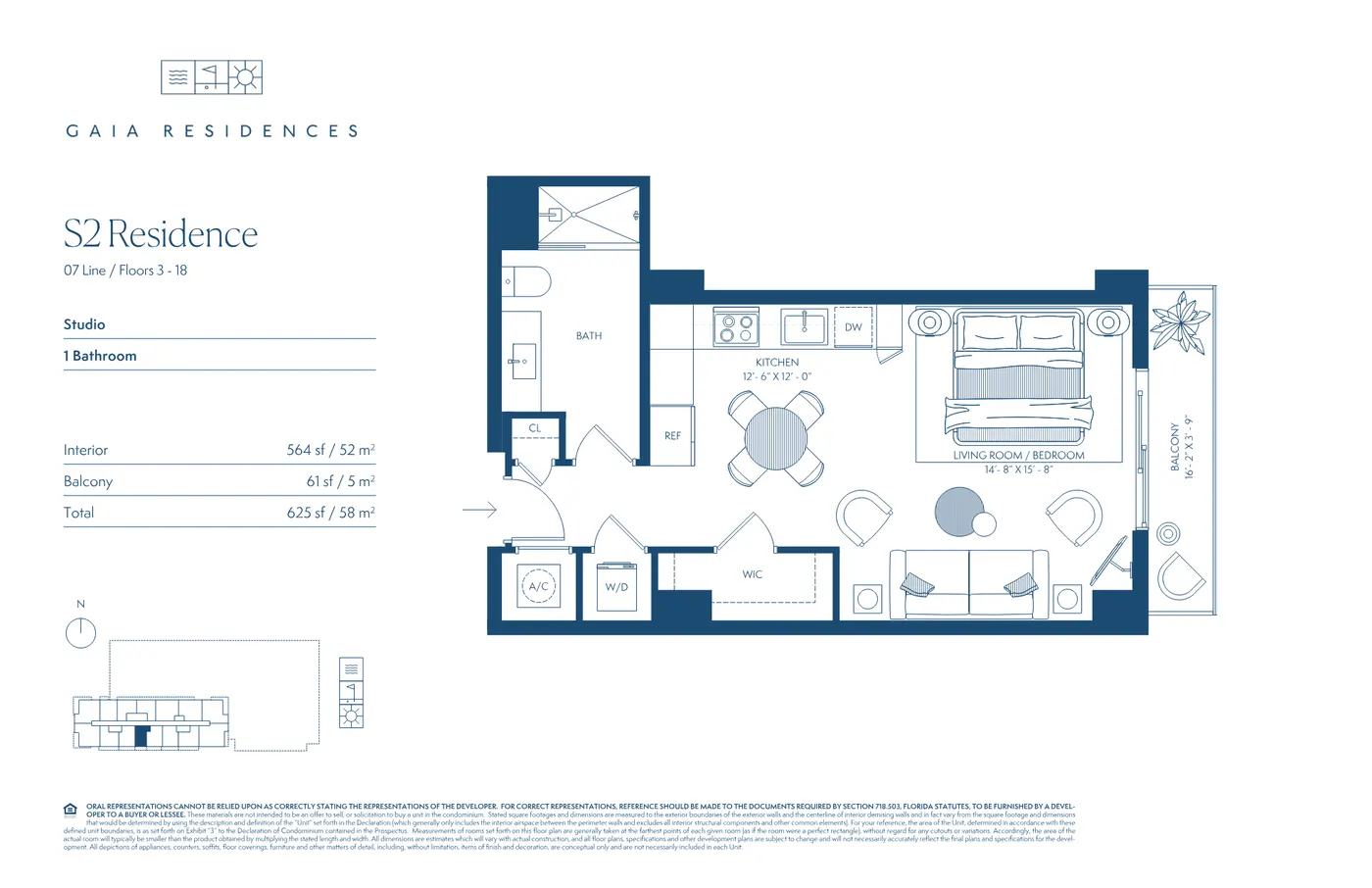 Planta 1 do GAIA Residences