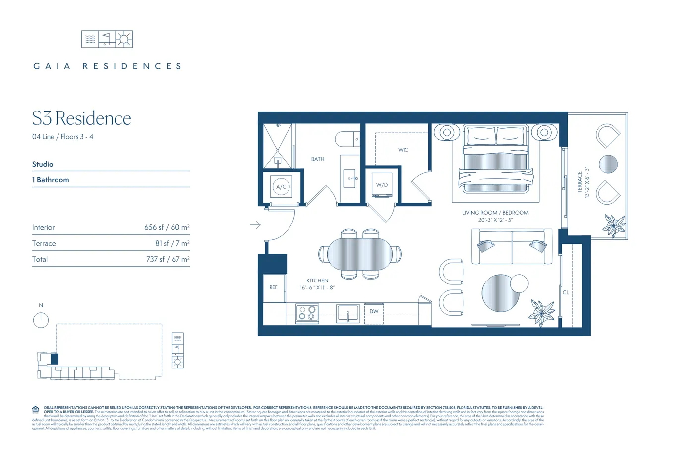 Planta 3 do GAIA Residences