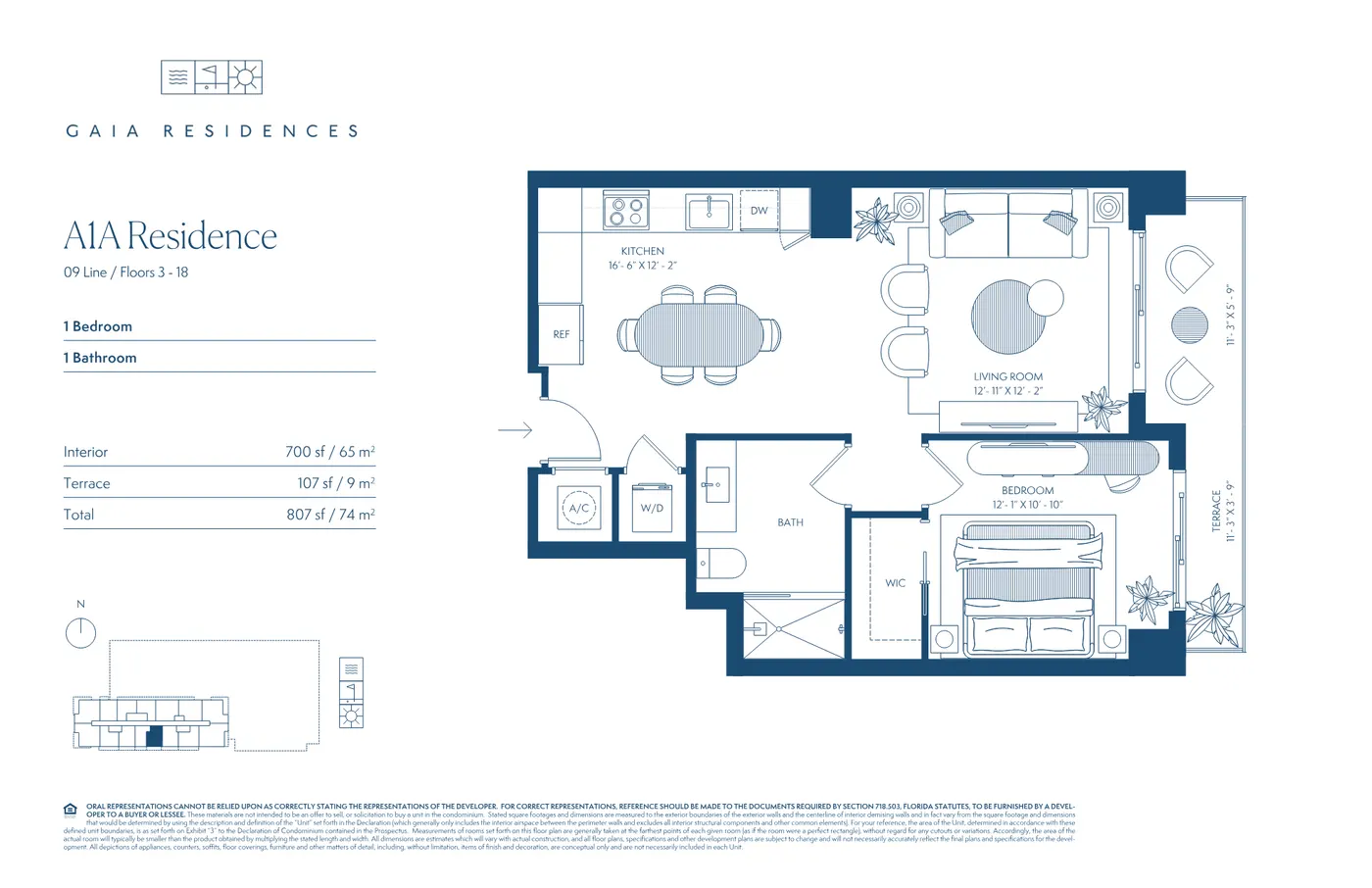 Planta 9 do GAIA Residences