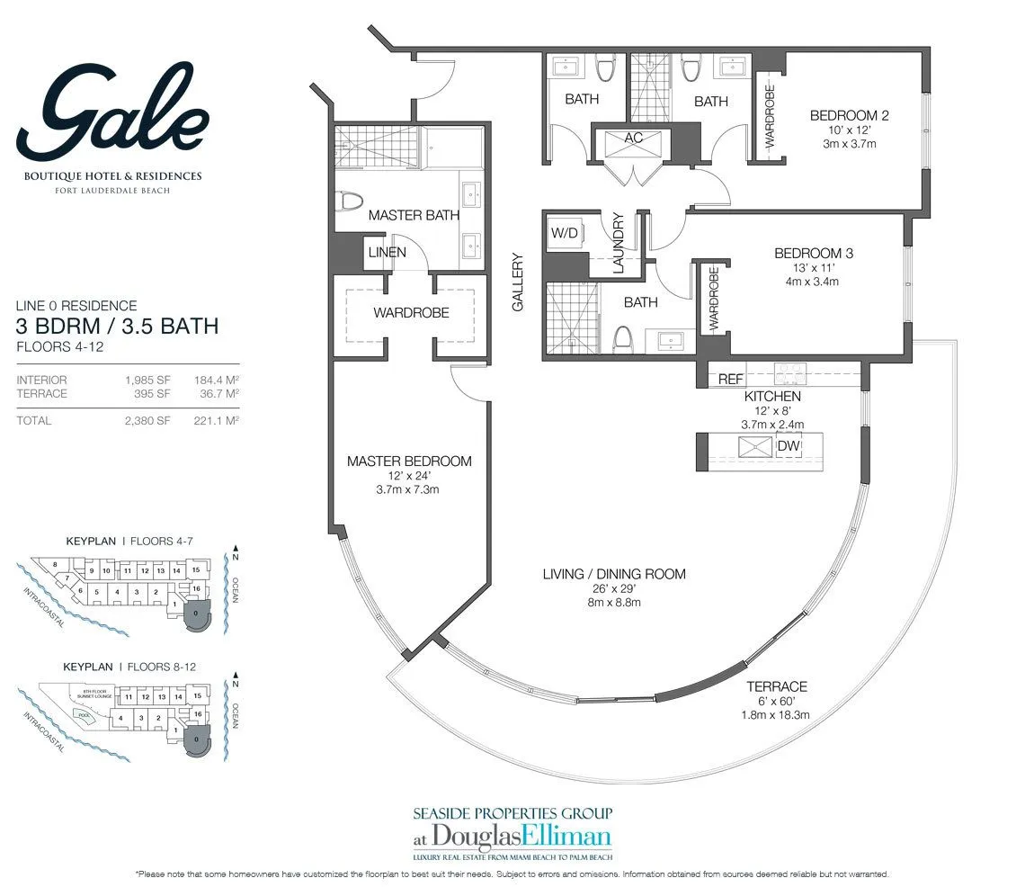 Planta 1 do Gale Fort Lauderdale