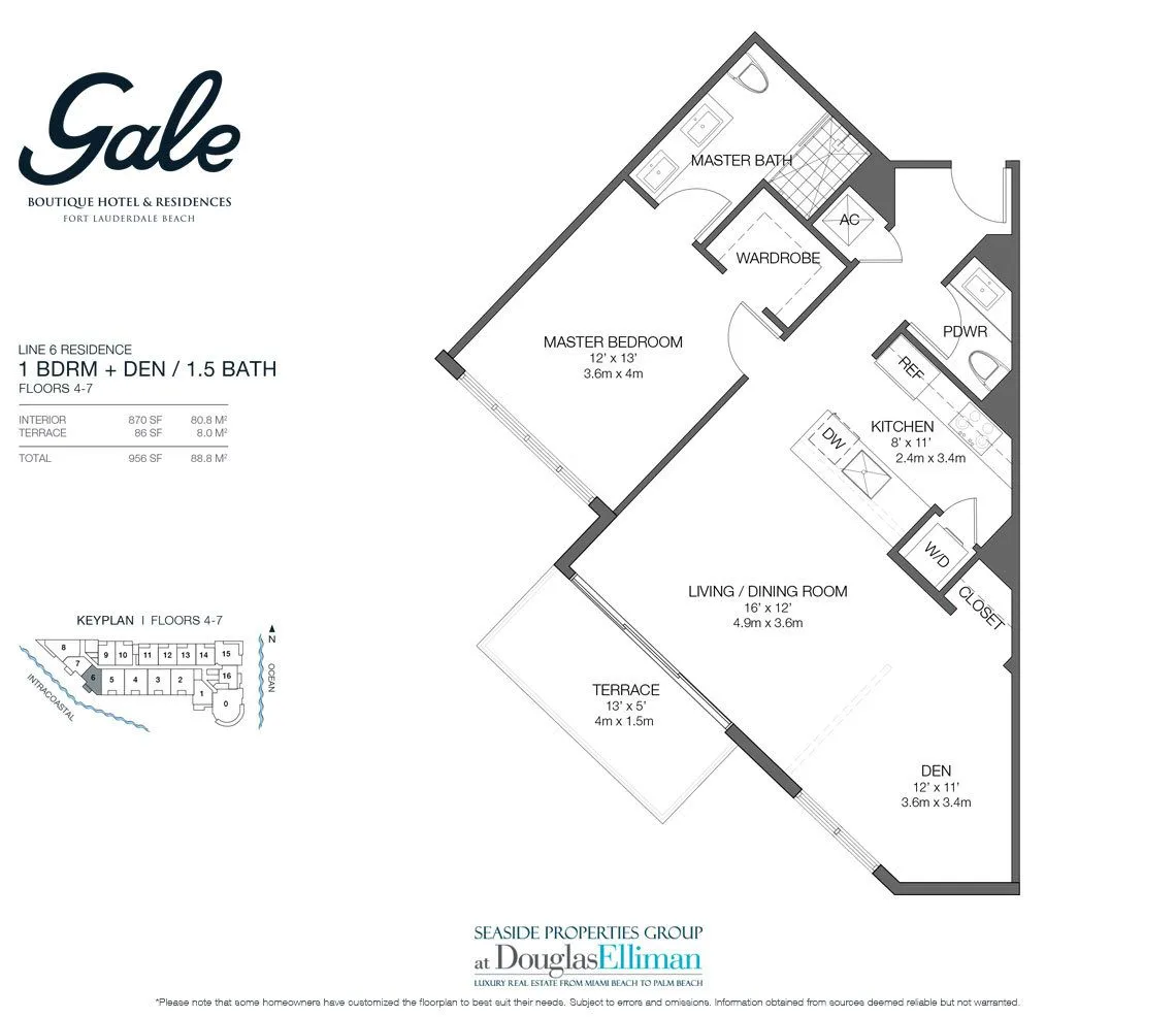 Planta 5 do Gale Fort Lauderdale