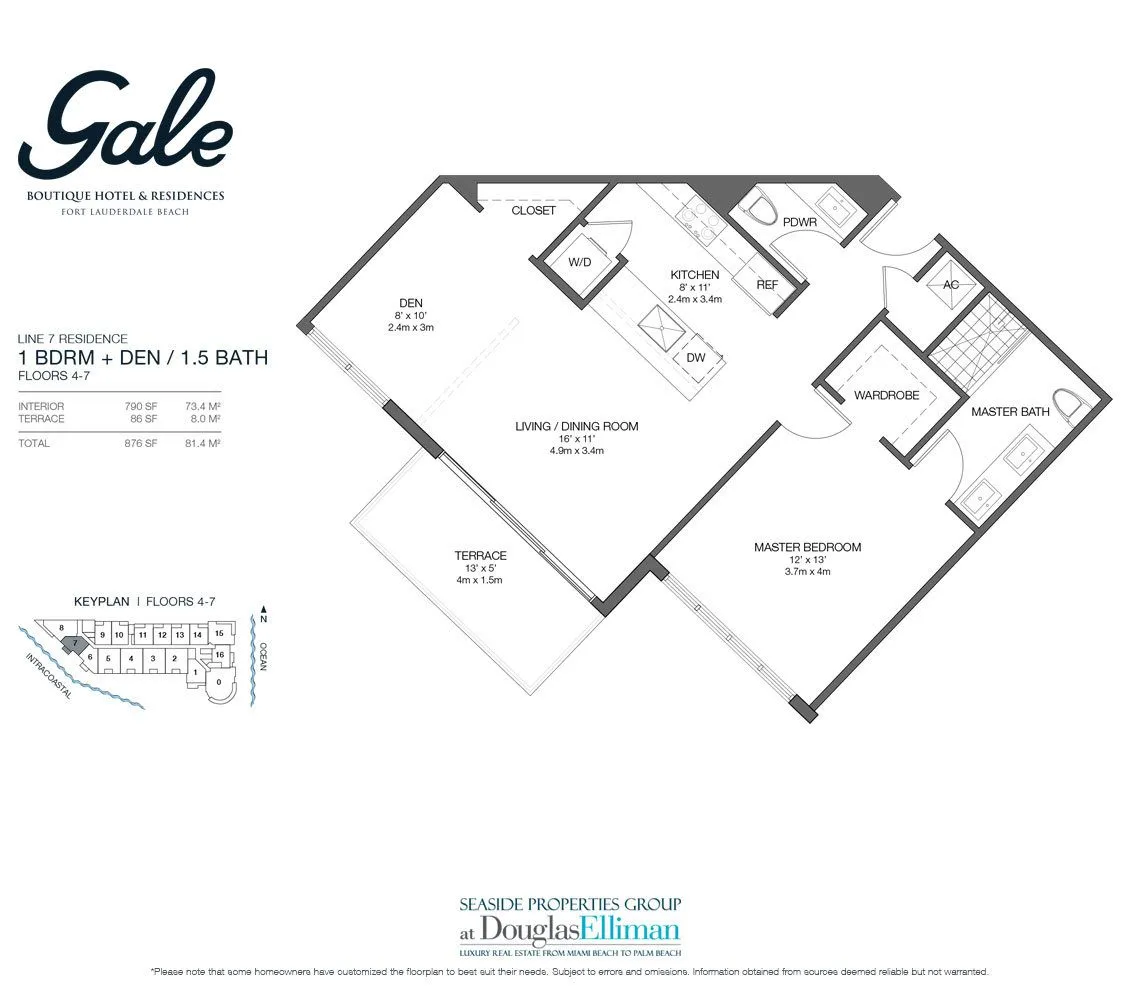 Planta 6 do Gale Fort Lauderdale