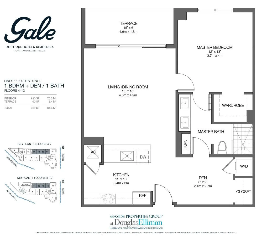 Planta 8 do Gale Fort Lauderdale