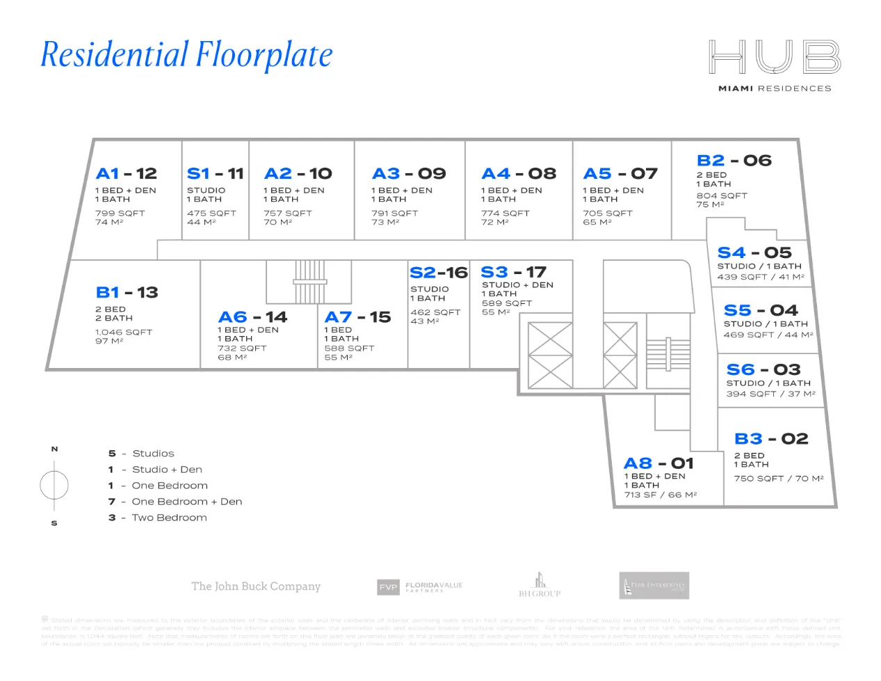 Planta 1 do HUB Residences