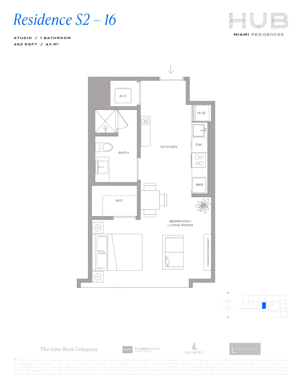 Planta 3 do HUB Residences