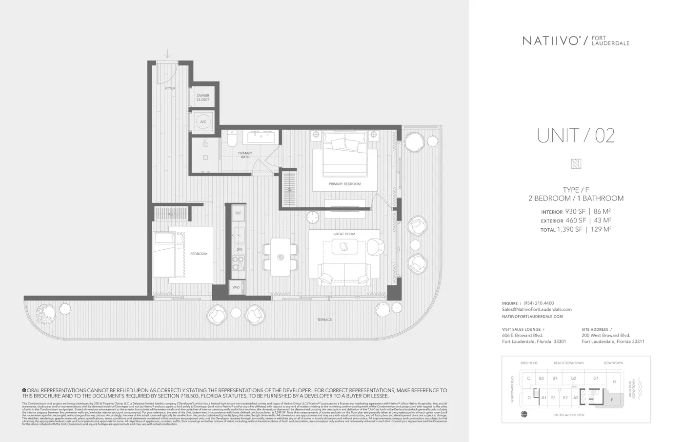 Planta 1 do NATIIVO FT LAUDERDALE