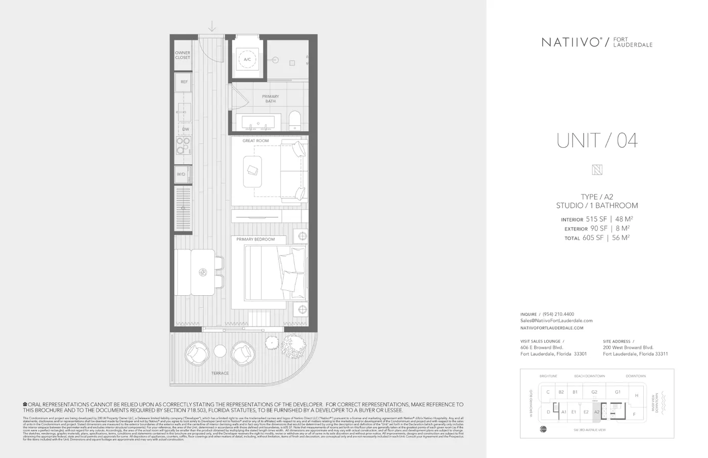 Planta 3 do NATIIVO FT LAUDERDALE