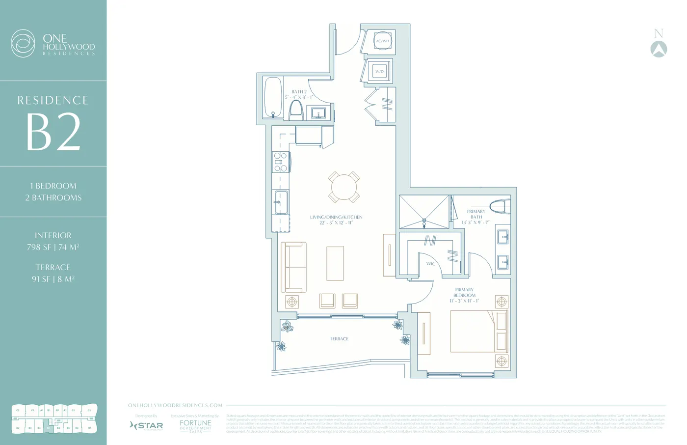 Planta 3 do One Hollywood Residences
