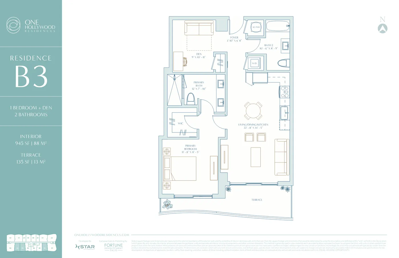 Planta 4 do One Hollywood Residences