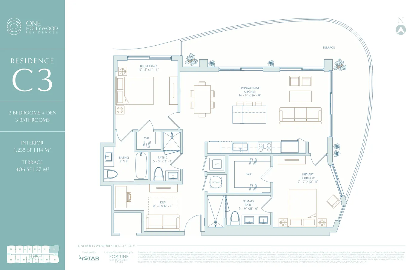 Planta 9 do One Hollywood Residences