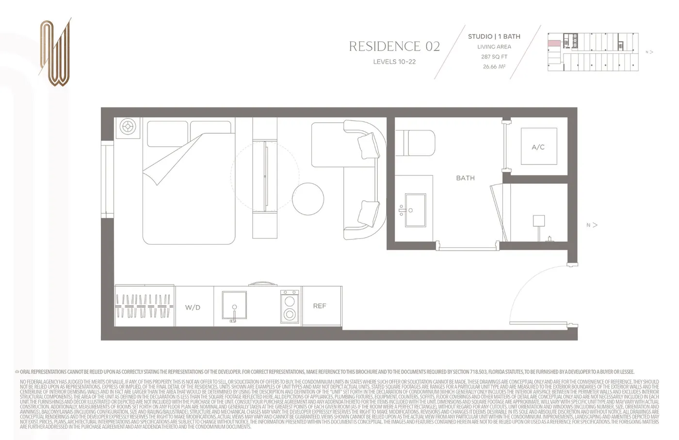 Planta 1 do ONE W12 Residences