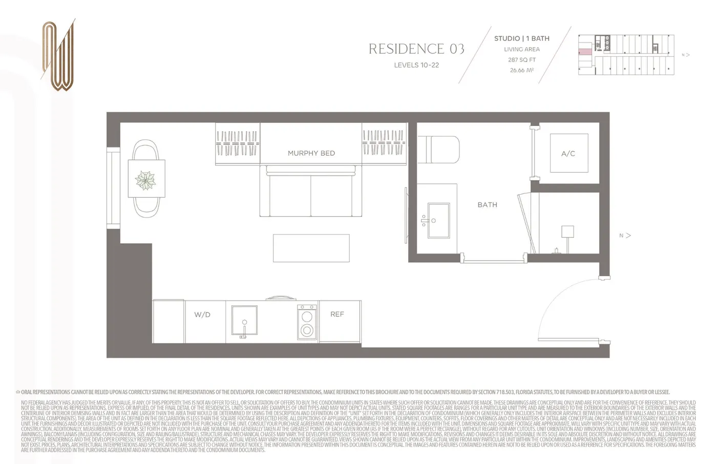 Planta 2 do ONE W12 Residences