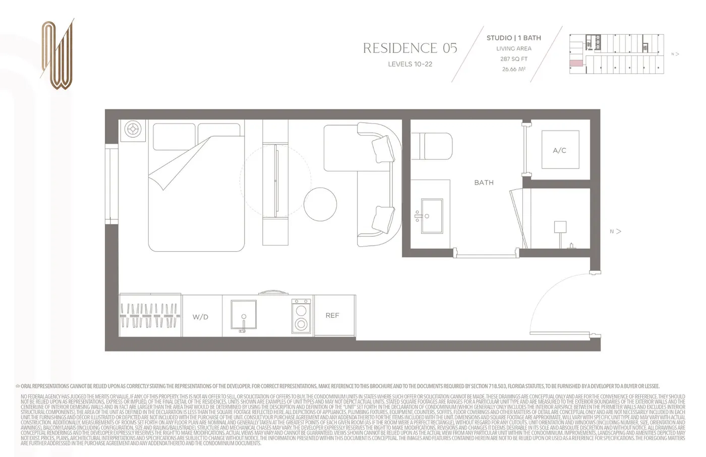 Planta 4 do ONE W12 Residences