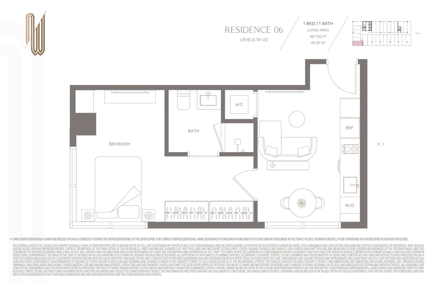 Planta 5 do ONE W12 Residences