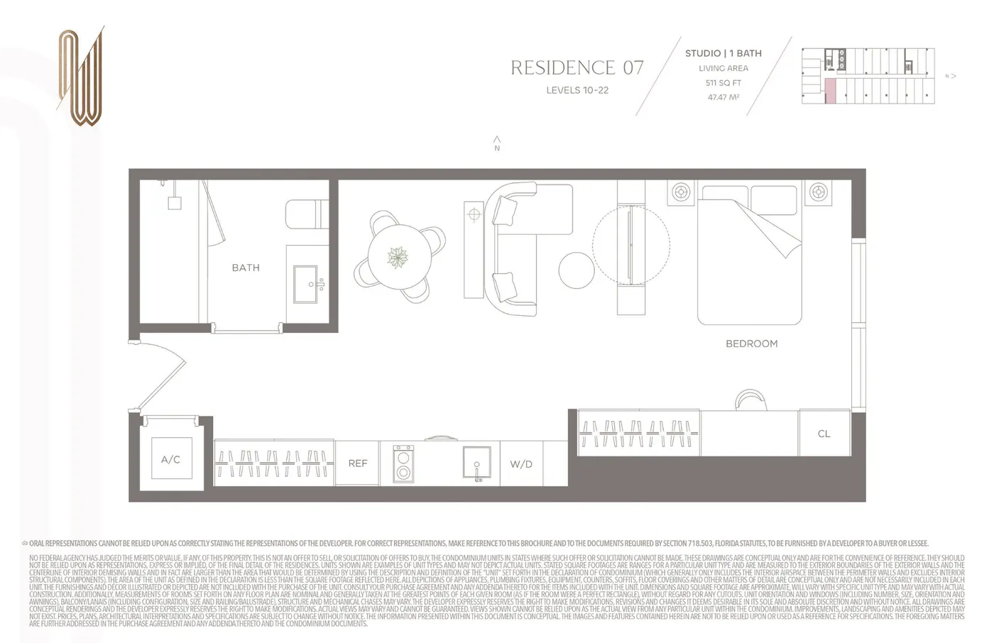 Planta 6 do ONE W12 Residences