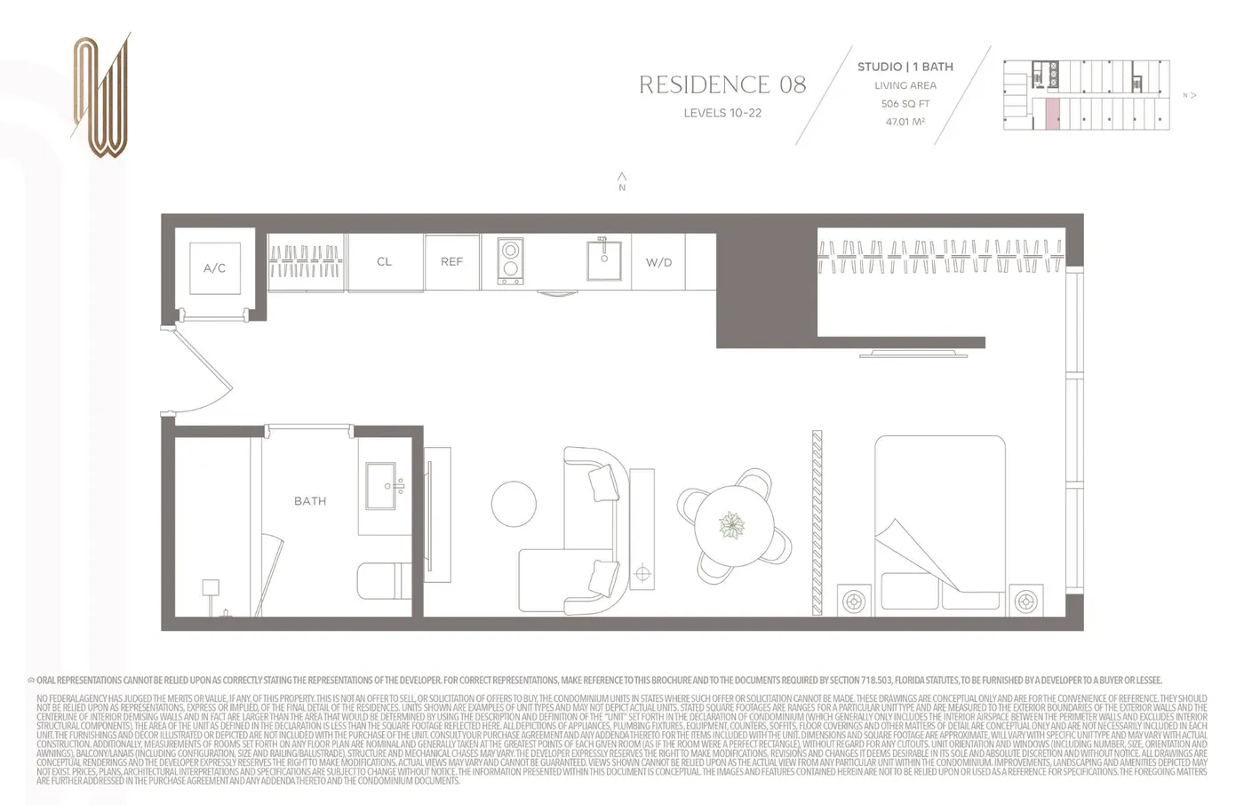 Planta 7 do ONE W12 Residences