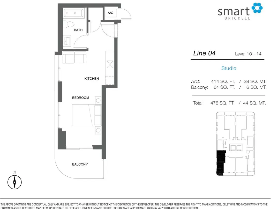 Planta 6 do Smart Brickell