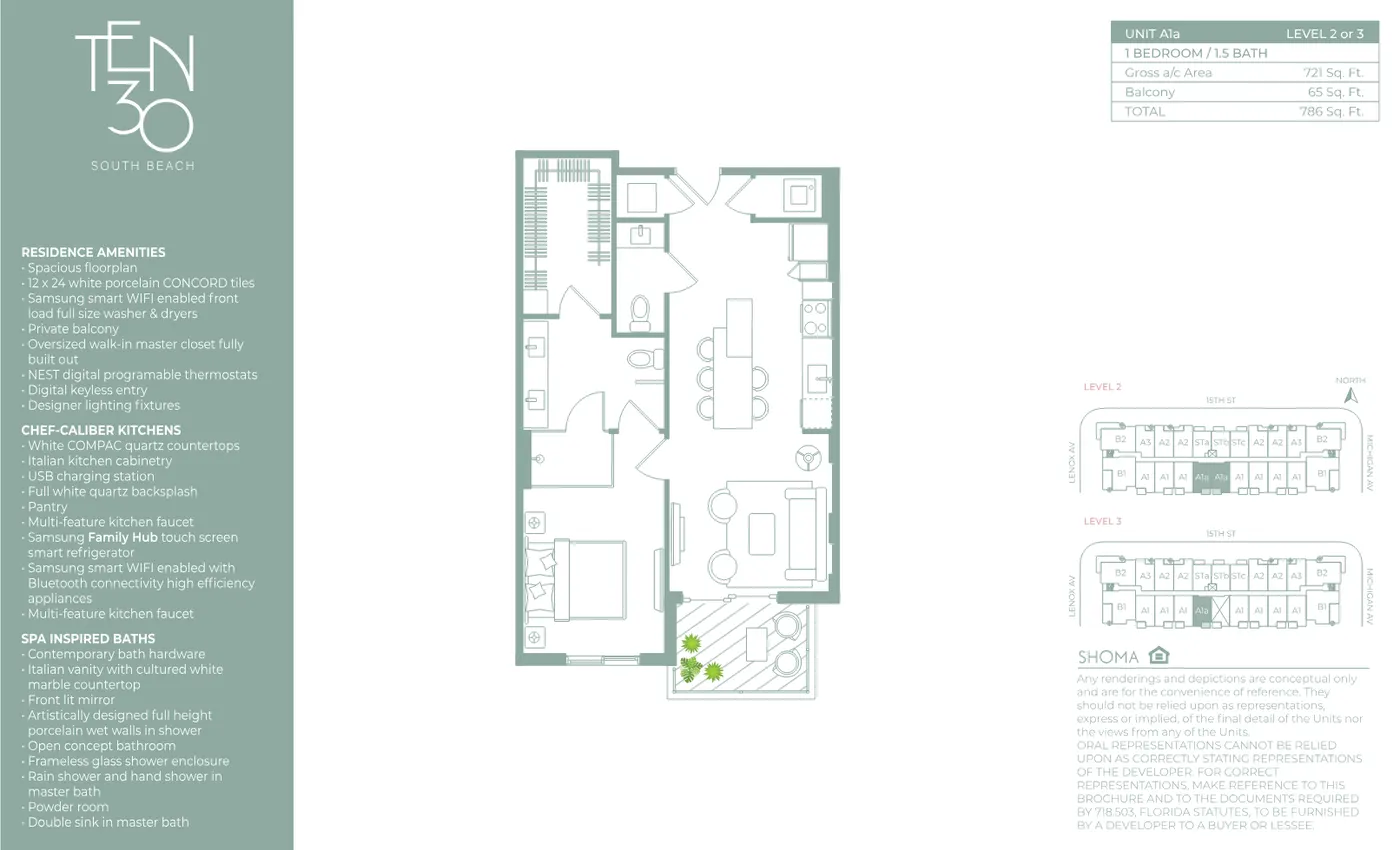 Planta 2 do TEN 30 South Beach