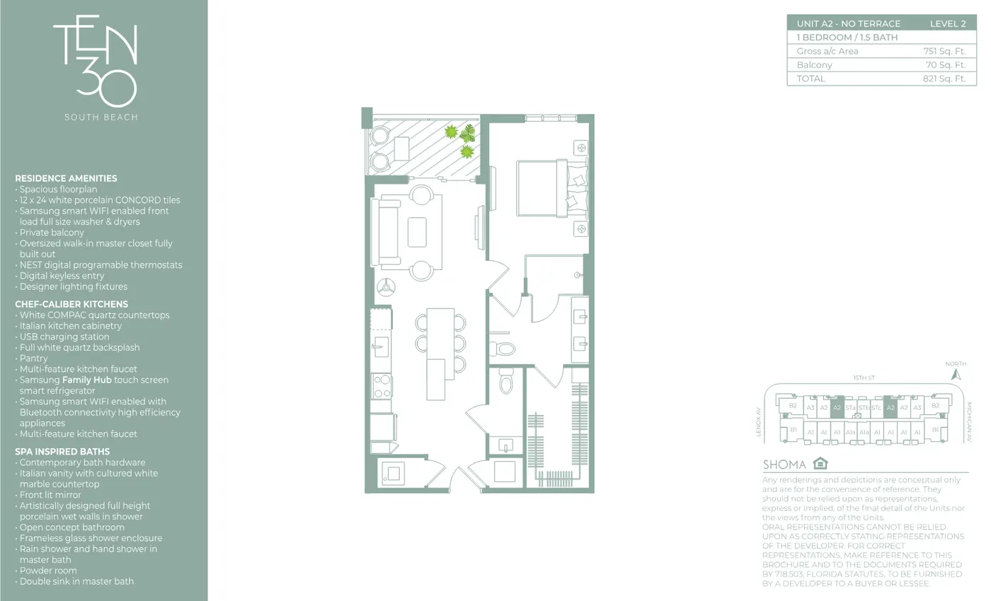 Planta 3 do TEN 30 South Beach
