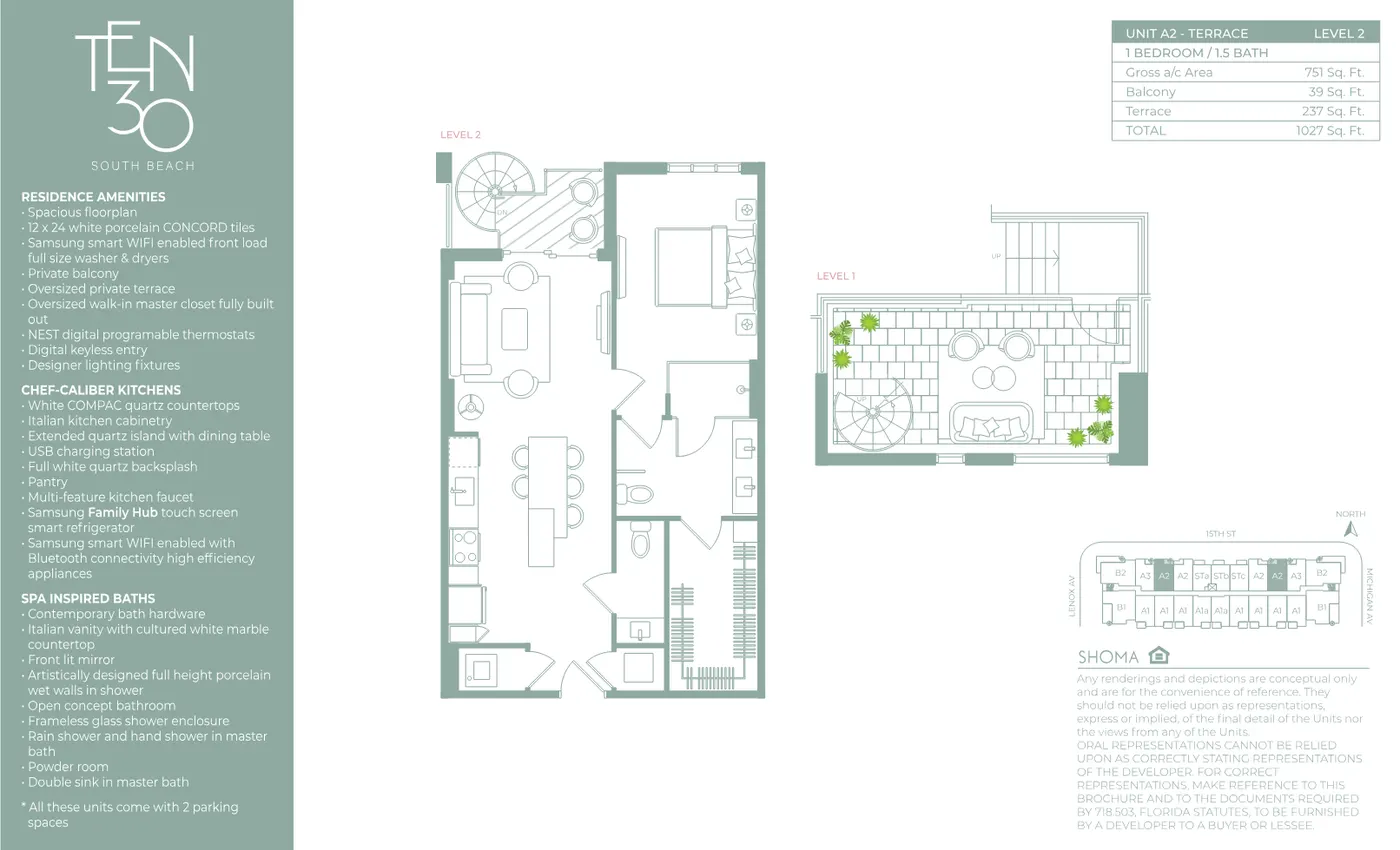 Planta 4 do TEN 30 South Beach