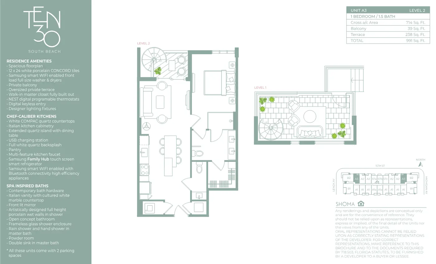 Planta 6 do TEN 30 South Beach