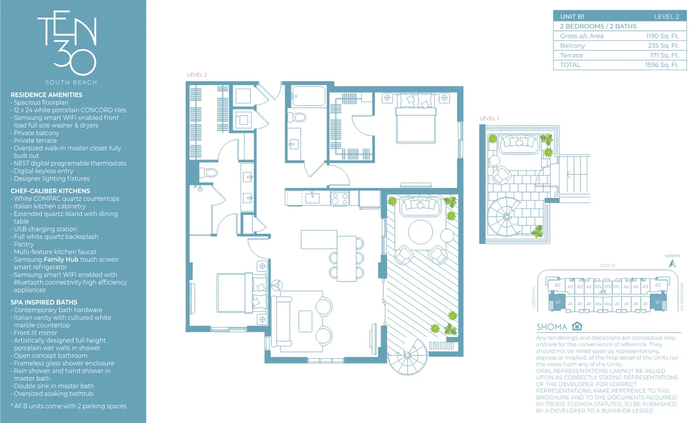 Planta 8 do TEN 30 South Beach