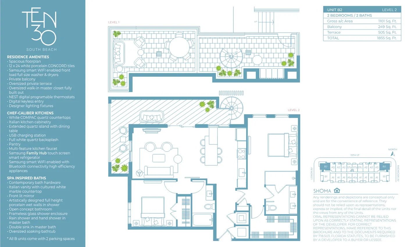Planta 10 do TEN 30 South Beach