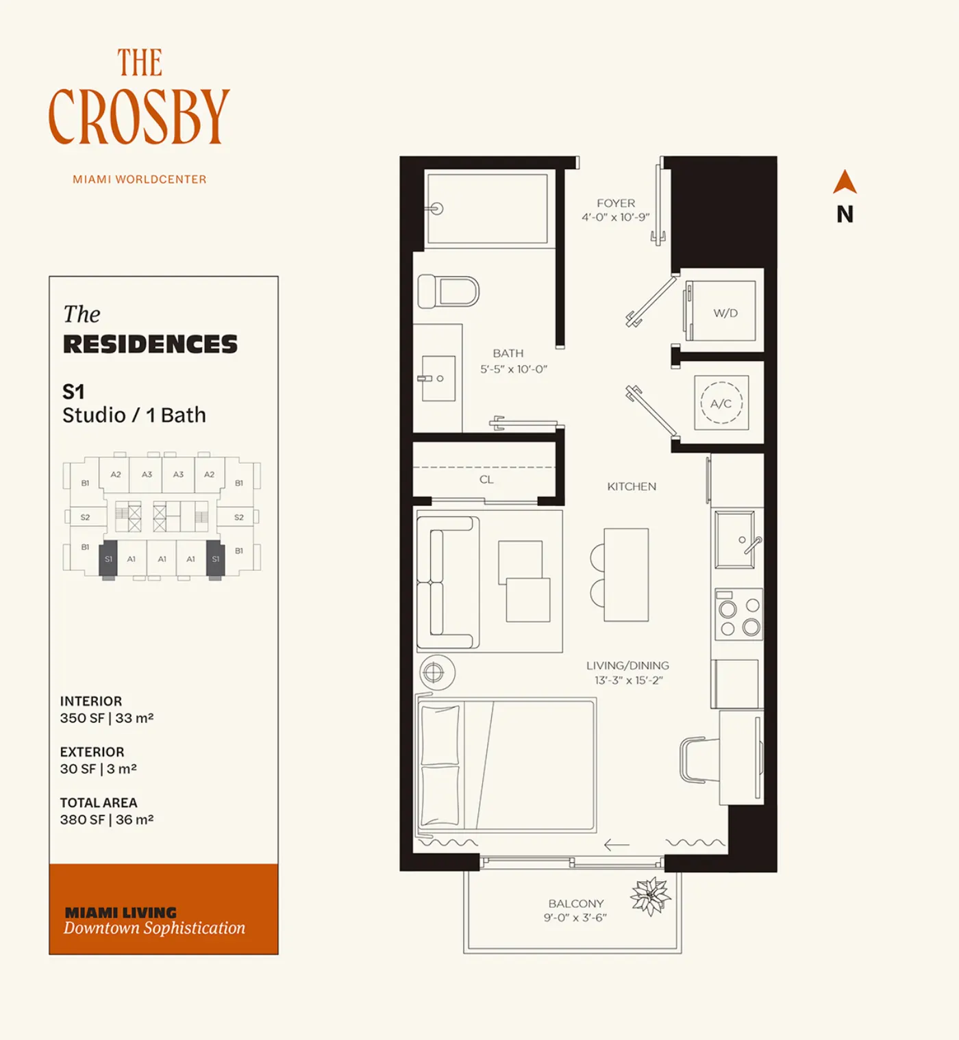 Planta 1 do The Crosby