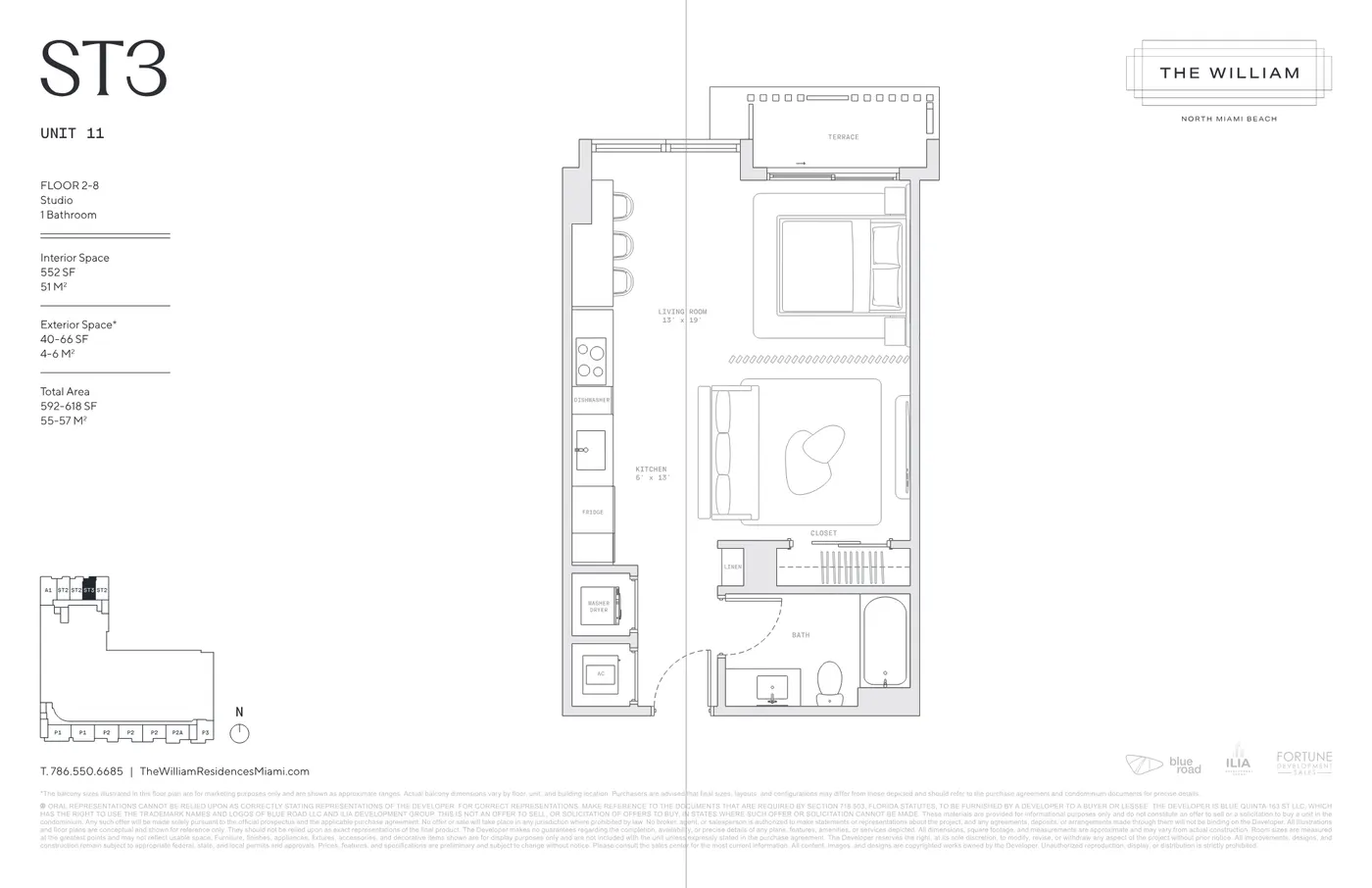Planta 4 do The William North Miami Beach