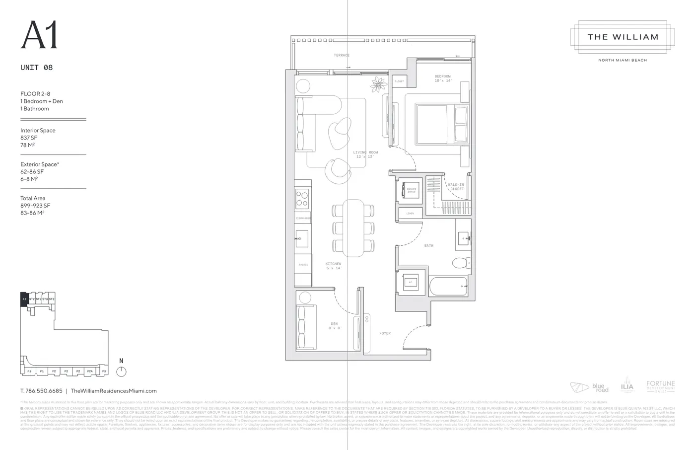 Planta 6 do The William North Miami Beach