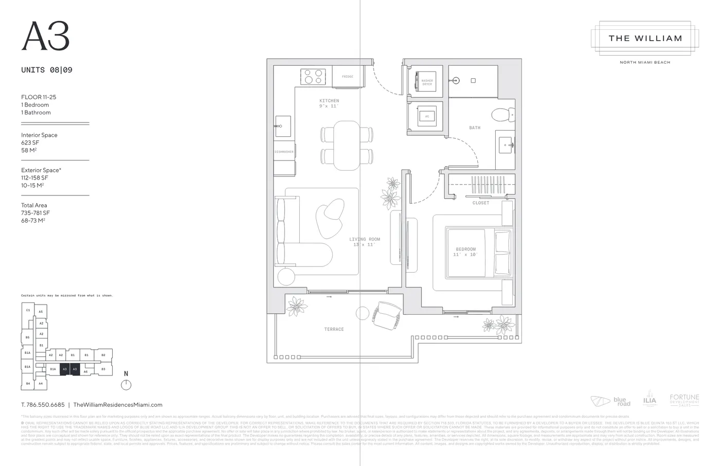 Planta 10 do The William North Miami Beach