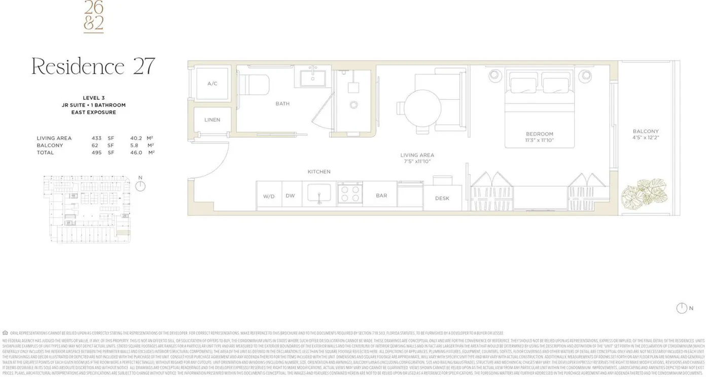 Planta 4 do Twenty Sixth & 2nd · Wynwood Residences